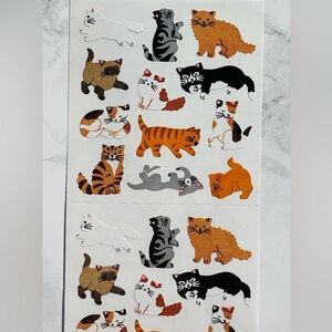 Sandylion TINY CATS KITTENS Stickers RARE VINTAGE